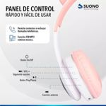 Auriculares Inalámbricos Suono Bluetooth Orejas De Gato Rosa