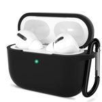 Funda Airpods 3 Negro Silicona con Gancho