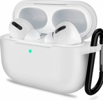 Funda Airpods 3 Blanco Siliconada con Gancho