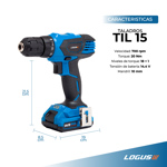 Taladro Atornillador Inalambrico Logus Til-15v-be 14.4v