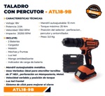 Taladro Percutor Inalámbrico Lusqtoff ATL18-9B 18v