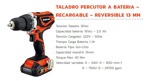 Taladro Atornillador Percutor Batería 18v Dowen Pagio