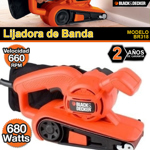 Lijadora Banda Electrica Black Decker 680 W Br318 Madera