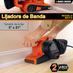 Lijadora Banda Electrica Black Decker 680 W Br318 Madera