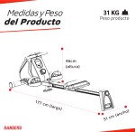 Simulador de Remo Randers ARG-905 Plegabl Magnético Aluminio