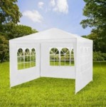 Gazebo  Exahome Rafia 4x3 con puerta y ventanas