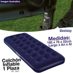 Colchon Inflable Bestway 1 Plaza 185 X 76 Camping + Inflador