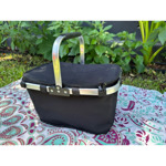 Canasta Lunchera Termica Plegable Picnic Negro