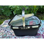 Canasta Lunchera Termica Plegable Picnic Negro