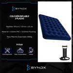 Colchón Inflable Bynox 2 Plazas 191x137cm con Inflador