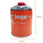 CARTUCHO DESCARTABLE GAS BUTANO A ROSCA X450GRS BROGAS 478