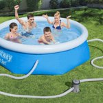 Pileta Fast Set Bestway Inflable + Bomba 244cm X 61cm 57450