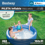 Pileta Inflable Niños 3 Aros 152 X 31 Cm Bestway 51026