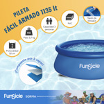 Pileta Inflable Funsicle Redonda 1135lts Azul