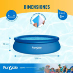 Pileta Inflable Funsicle Redonda 5455 Lts Azul