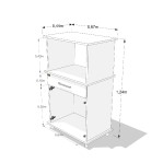 Mueble para Microondas EMC Blanco