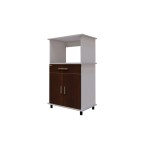 Mueble para Microondas EMC Blanco y Wengue