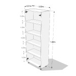 Despensero EMC Organizador 1,60m Blanco y Wengue