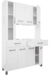 KIT CON ALACENA 650 120CM BL MUEBLES ORLANDI