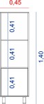 COLUMNA 1P 0,45M 4103-COH TABLES