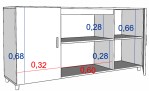 MESA TV/LCD/LED 1,36M 1400-BM BL TABLES