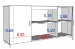 MESA TV/LCD/LED 1,36M 1400-CTA CAO TABLES