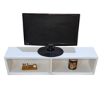 Mueble Flotante Rack TV con fondo blanco en Melamina