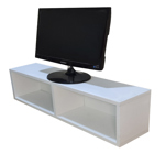 Mueble Flotante Rack TV con fondo blanco en Melamina