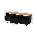 Rack de TV MT5000 Negro Paraiso