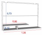 PANEL TV/LCD/LED 52" 1041-WH W TABLES