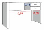 Escritorio de 136 Cm Con 2 Cajones 3025-CTA Caoba TABLES