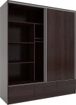 Placard con 2 Puertas Corredizas 3121 182 Cm Wengue MUEBLES ORLANDI