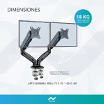 Soporte Tv/ Monitor Doble Brazo de Mesa Nictom SMH02 13 a 29 Pulgadas Articulado