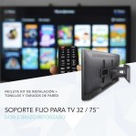 Soporte Tv/Monitor Doble Brazo de Pared Nictom SP01 32 a 82 Pulgadas Articulado