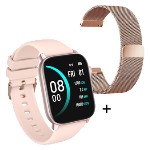 Reloj Inteligente Mujer Smartwatch Nictom NT14 Sumergible + Malla Metal Rosa de Regalo