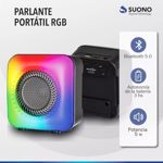 Parlante Portátil 3" Suono Bluetooth Flame Light Fm Recargable