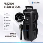 Parlante Portátil Suono Bluetooth Karaoke Microfono Radio Fm