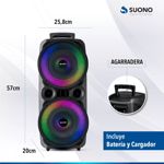 Parlante Portátil Suono Bluetooth Karaoke Microfono Radio Fm