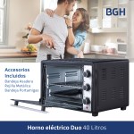 HORNO ELEC BHE40M23N 40L 1500W NG BGH