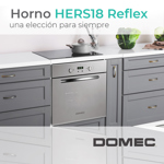 Horno eléctrico Domec HERS18 Reflex,  spiedo, espejado