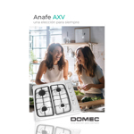 Anafe Domec AXV, multigas, 4 hornallas, acero inoxidable