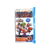 Lapices De Colores Super Hero Marvel Spider X 12 Con Estuche