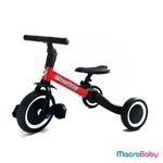 TRICICLO PATACLETA 2 EN 1 MACROBABY ROJO