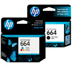 Kit De Cartuchos Hp 664 Tricolor + Negro Original