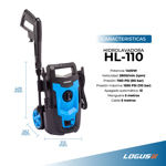 Hidrolavadora Logus 110bar 1400w Autostop Dosificador Espuma