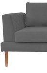 Sillon Sofa 2 Cuerpos Capri Pana Gris Oscuro 1.60 MTS