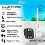 Camara De Seguridad Overtech OV-58WB WIFI 3mp Impermeable Detección De Movimiento Visión Nocturna