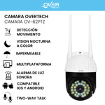 Camara De Seguridad Overtech Ov-62ptz Wifi Impermeable Detección De Movimiento Visión Nocturna