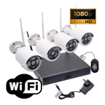 Kit Seguridad 4 Camaras Inalambrico Nvr Wifi Cctv Monitoreo