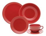 Plato Postre 19cm Unni Red Rojo Ceramica Oxford Vajilla